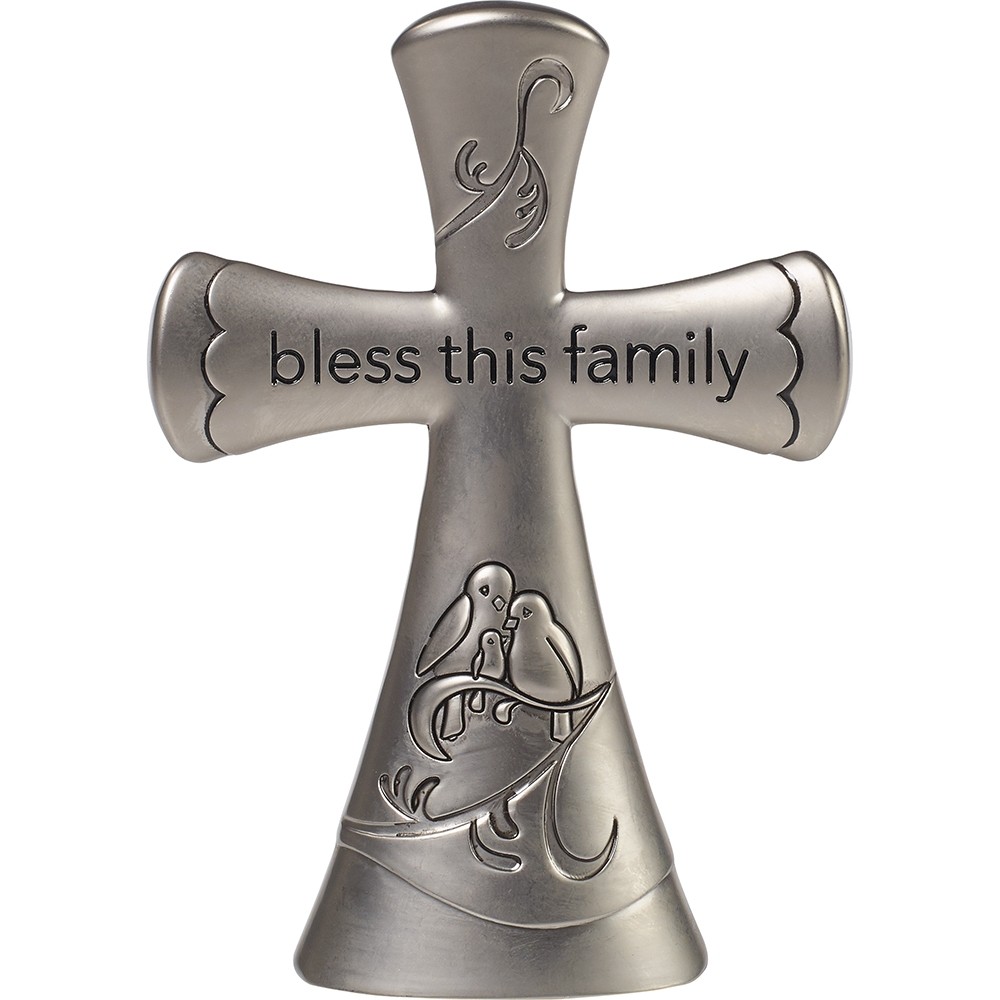 Precious Moments Bless This Family Tabletop Cross