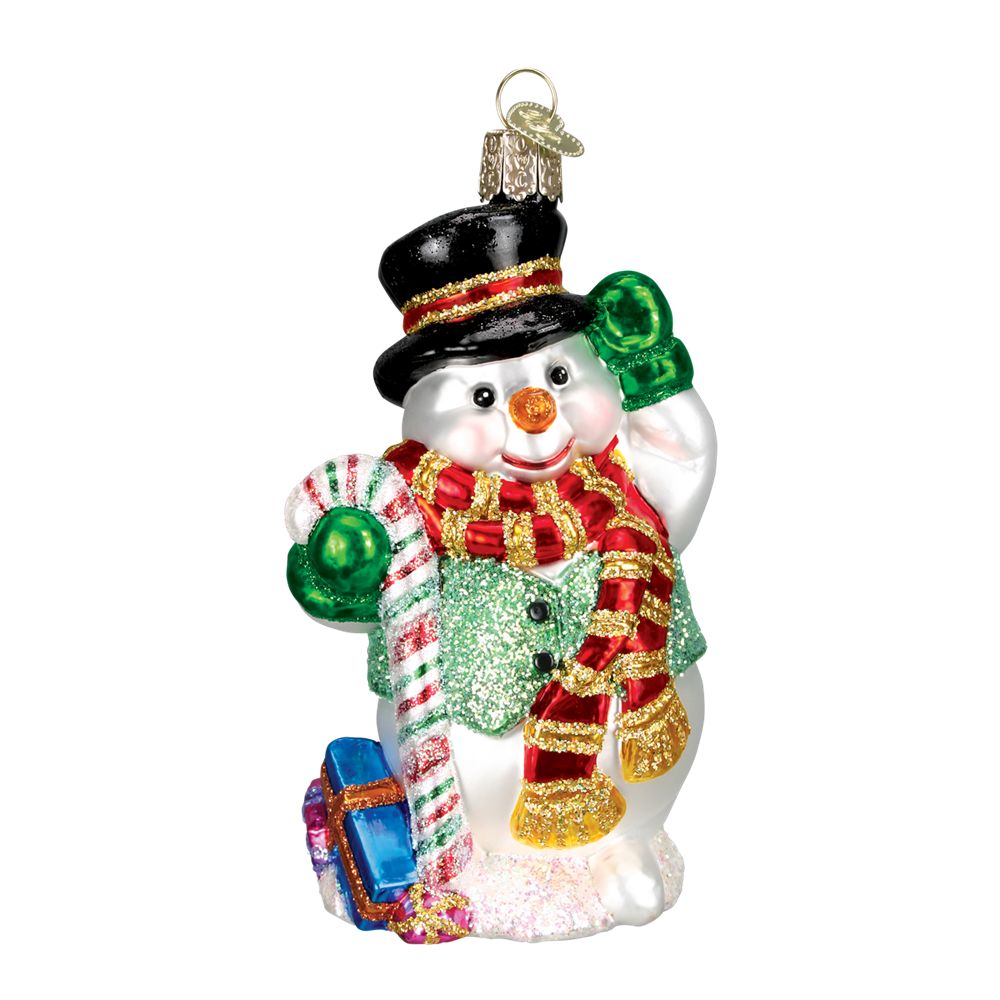 Old World Christmas Candy Cane Snowman Ornament