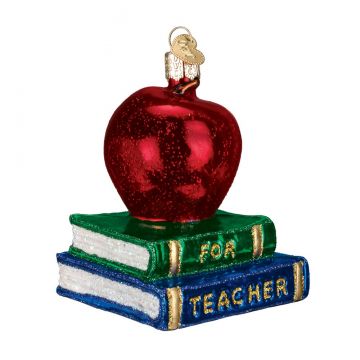 Old World Christmas Teacher's Apple Ornament