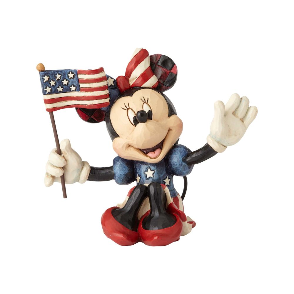 Heartwood Creek Disney Mini Patriotic Minnie Figurine