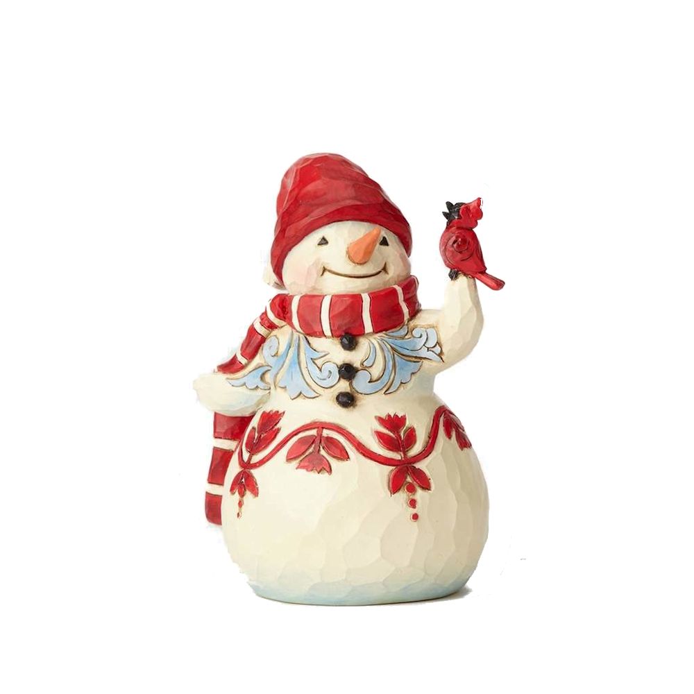 Heartwood Creek Make A Melody - Pint Sized Snowman with Cardinal