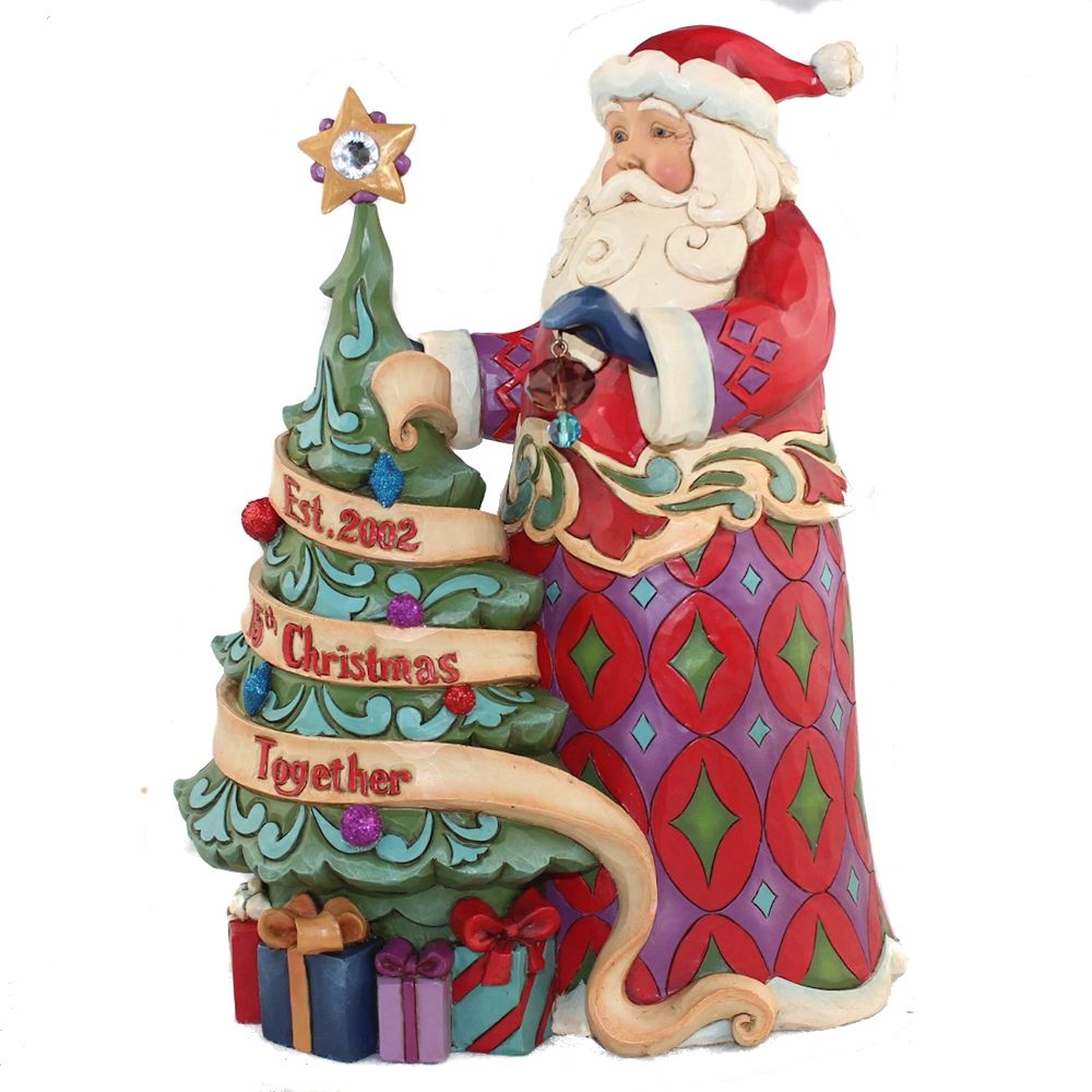 Heartwood Creek 15th Anniversary Santa with Tree Figurine