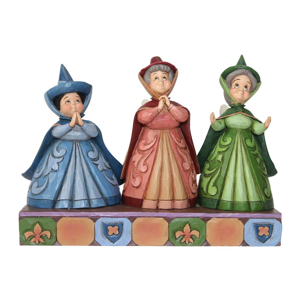 Heartwood Creek Disney Royal Guests - Three Godmother Fairies Figurine