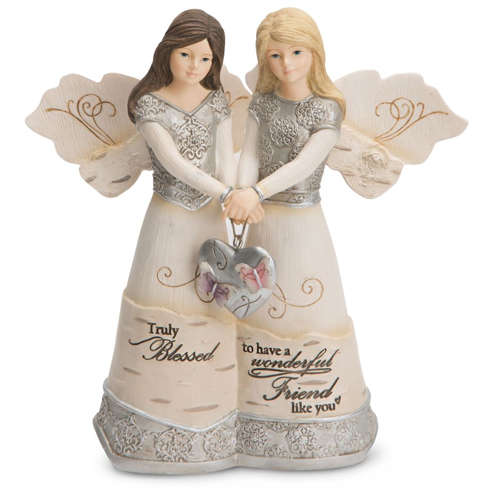 Pavilion Gift Elements Friendship - Double Angels Holding Heart