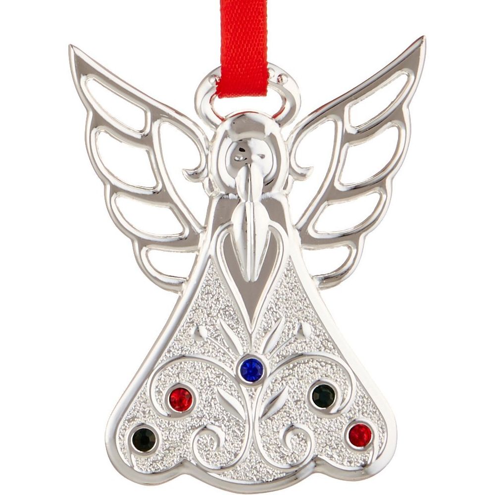 Lenox Angel Jeweled Silver Charm Ornament