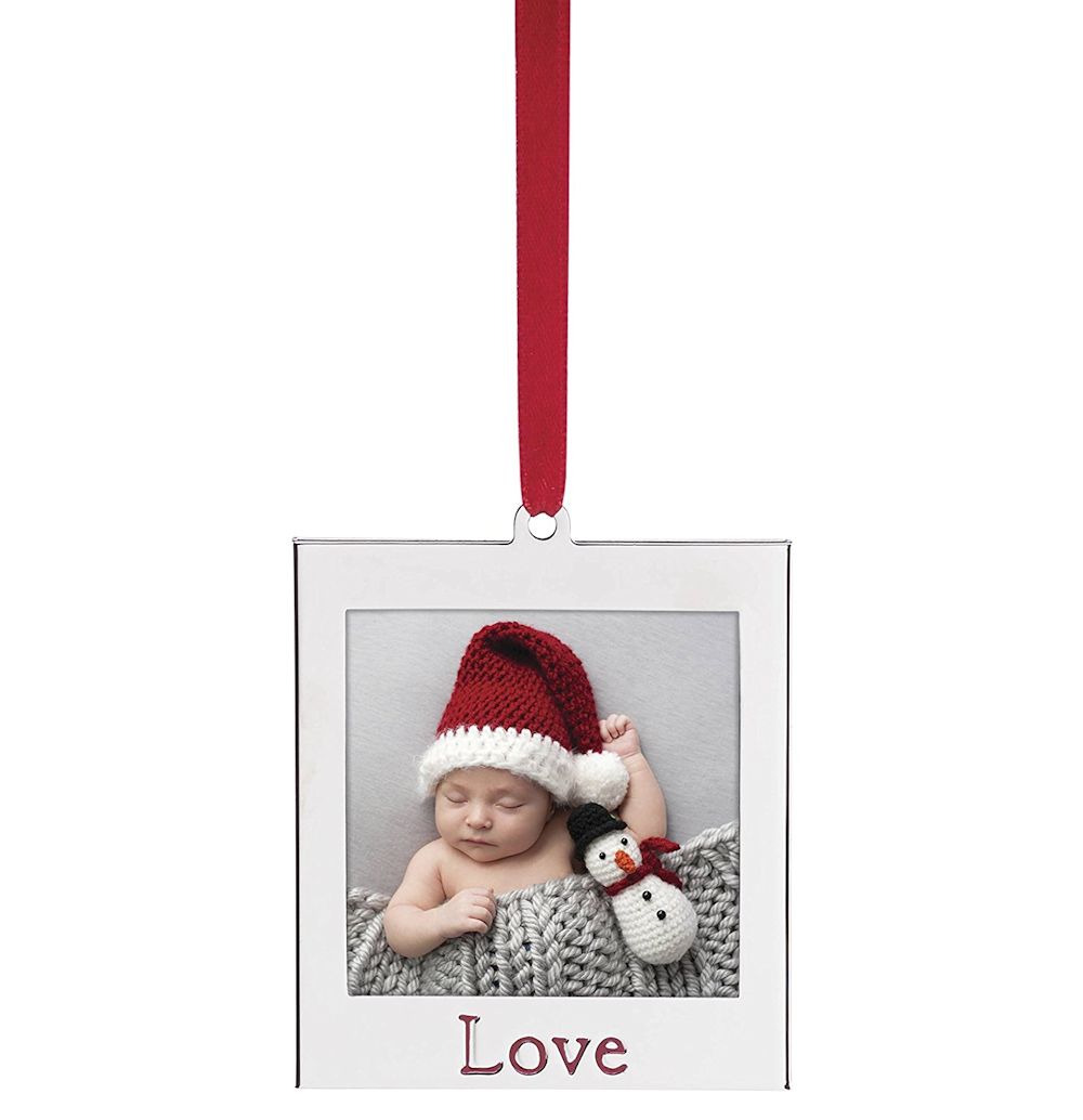 Lenox Silverplate Frame Charm Red Love Ornament