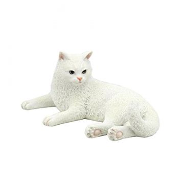 Veronese Design White British Shorthair Cat Sculpture