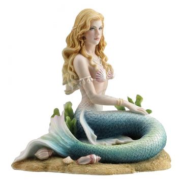 Veronese Design Enchanted Song Mermaid Sitting on the Ocean Floor