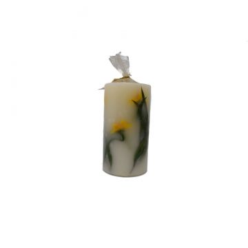 Hot Wax Candle Company Daffodill Blooms Pillar Candle
