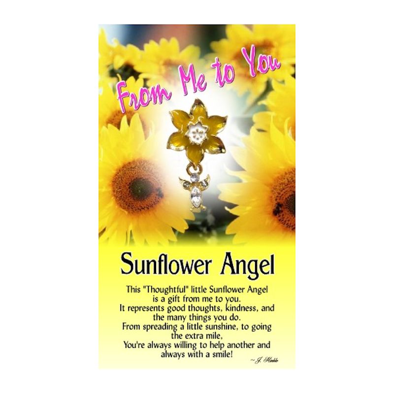 Thoughtful Little Angels Sunflower Angel Pin