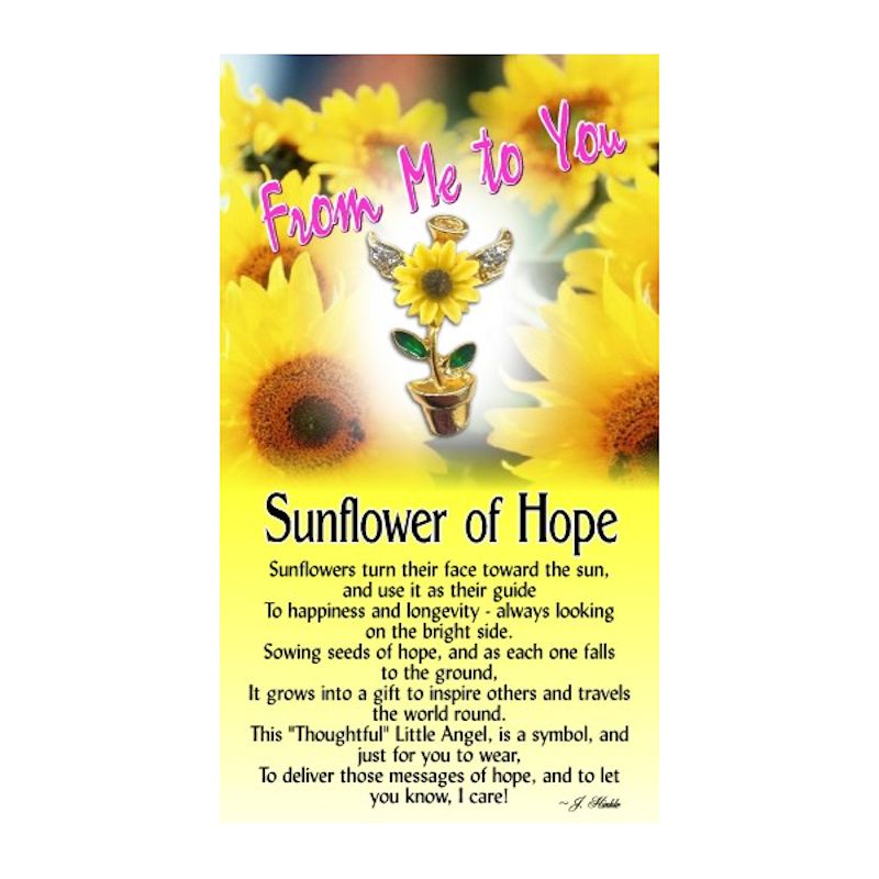 Thoughtful Little Angels Sunflower of Hope Pin