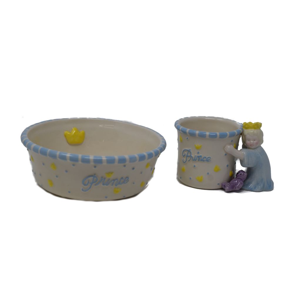Mud Pie Prince Cup and Bowl Set