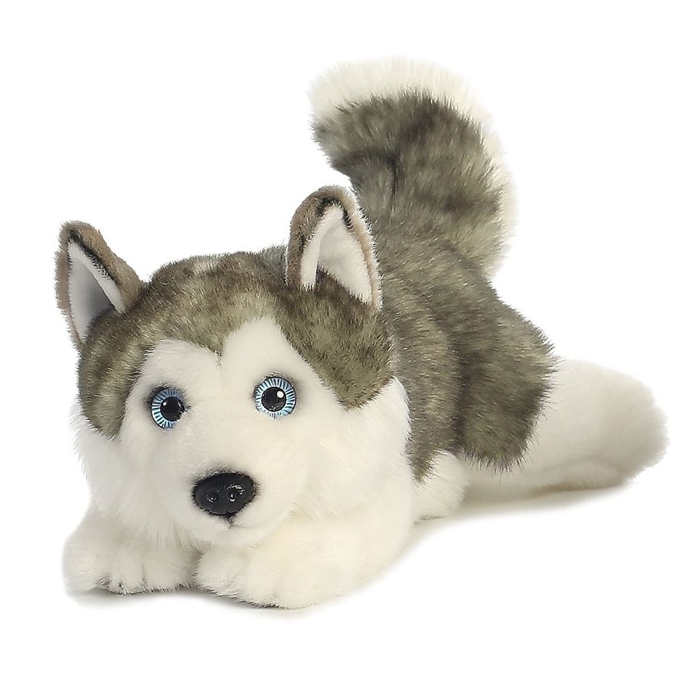 Aurora Miyoni Collection Realistic Stuffed Husky Lying Miyoni Plush