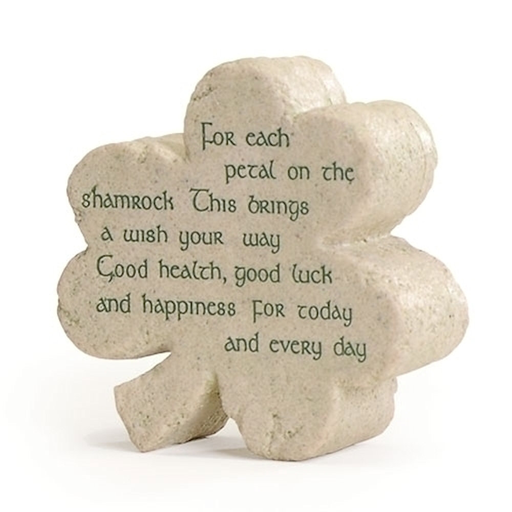 Roman Irish Shamrock-Shaped Plaque with Message