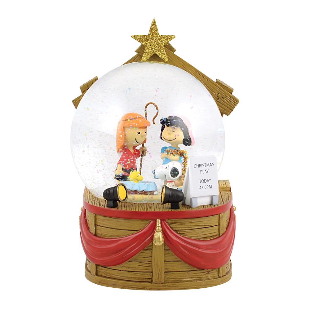 Department 56 Peanuts Christmas Pageant Water Globe