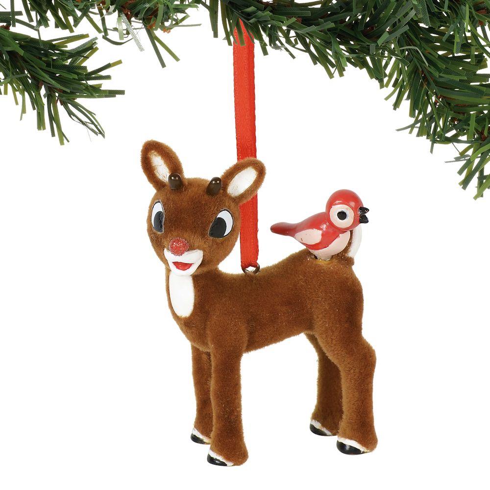 Department 56 Rudolph with Birds Ornament