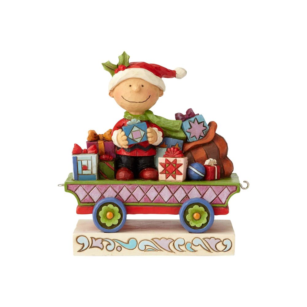 Heartwood Creek Peanuts All Wrapped Up - Charlie Brown Christmas Train