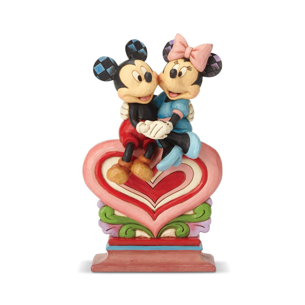 Heartwood Creek Heart to Heart - Mickey and Minnie Sitting on Heart