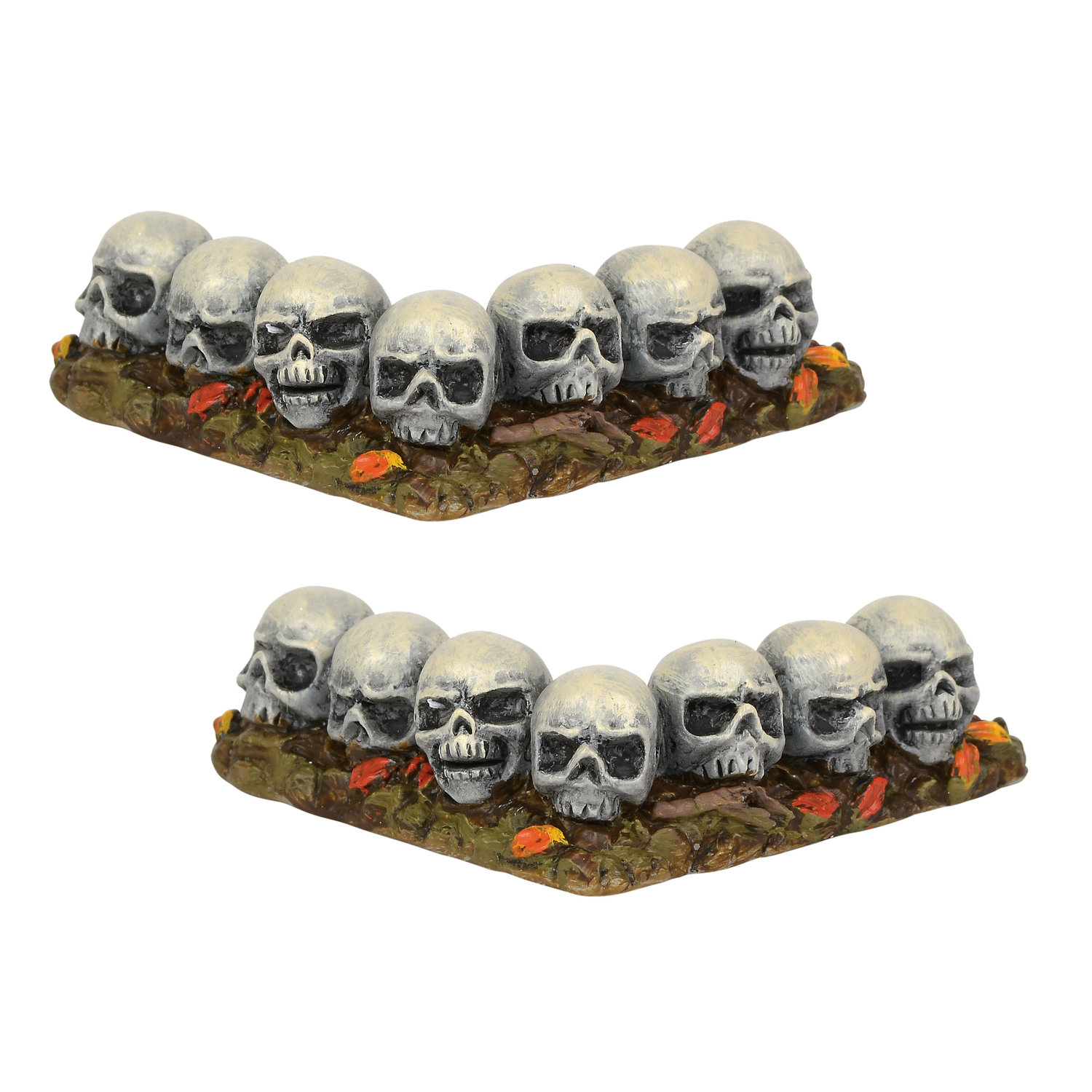 Department 56 Snow Village Halloween Row Of Skulls Curved Accessory