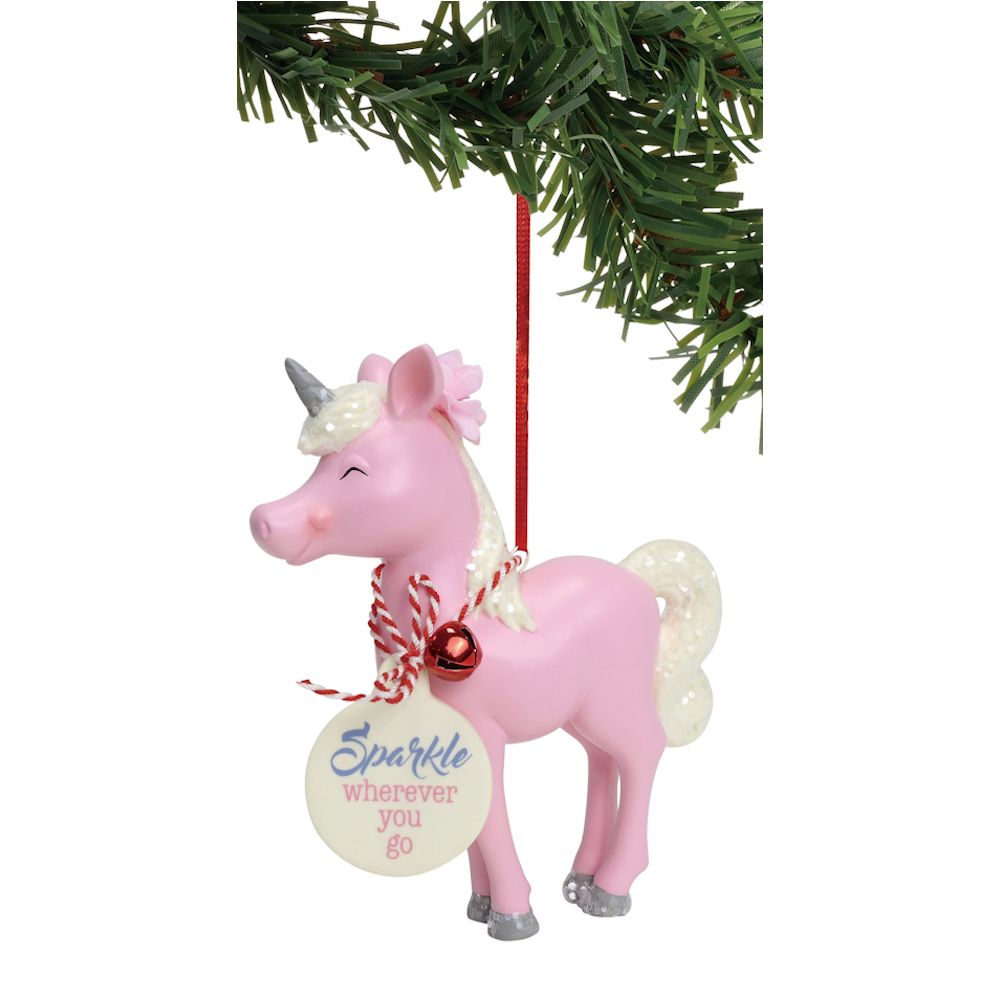 Snowpinions Standing Unicorn Ornament - Sparkle
