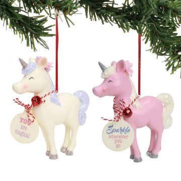 Snowpinions Standing Unicorn Ornament Set