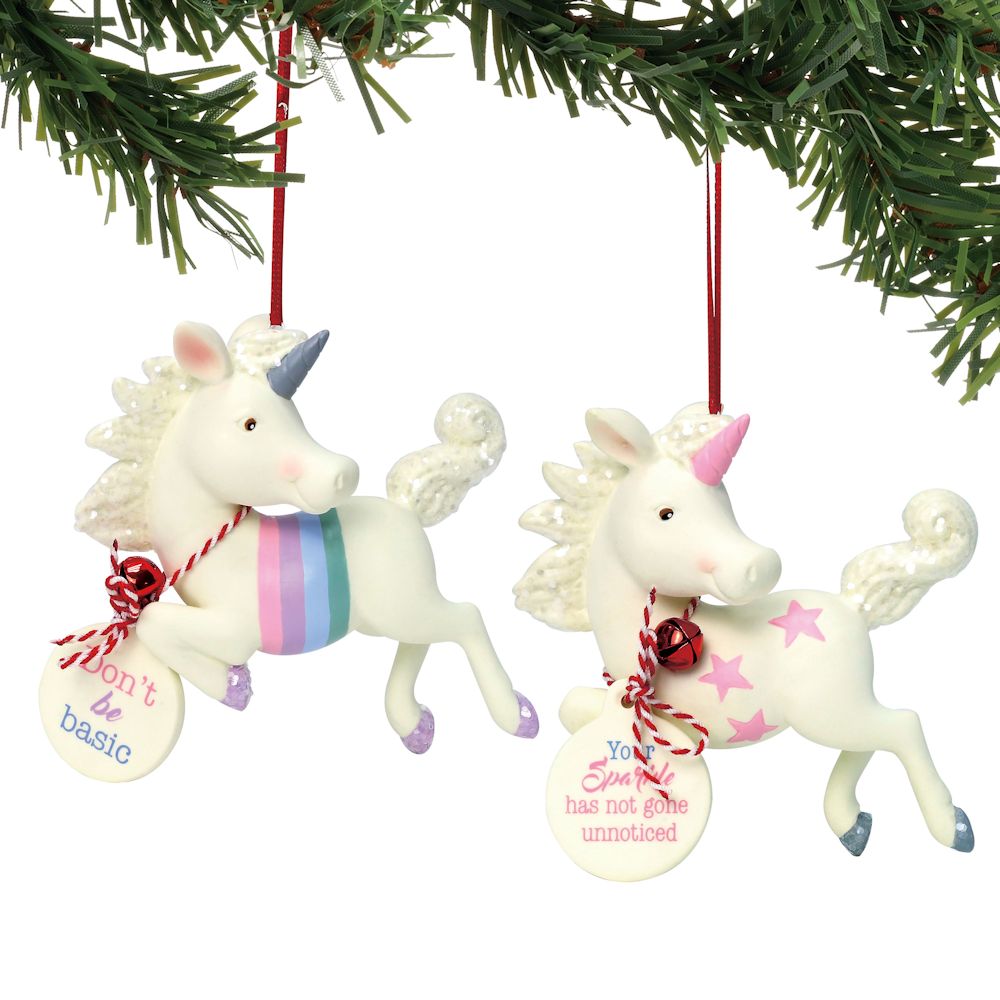 Snowpinions Flying Unicorn Ornament Set