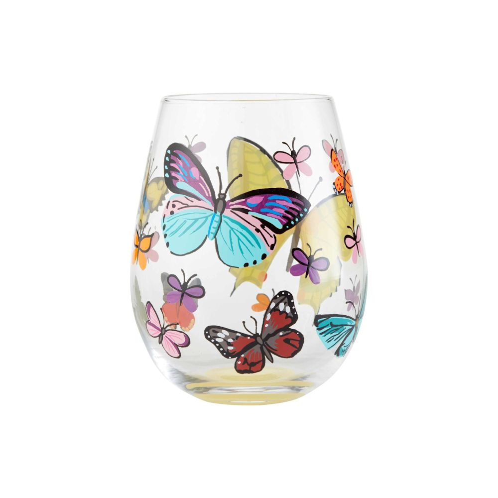 Lolita Stemless Butterfly Wine Glass