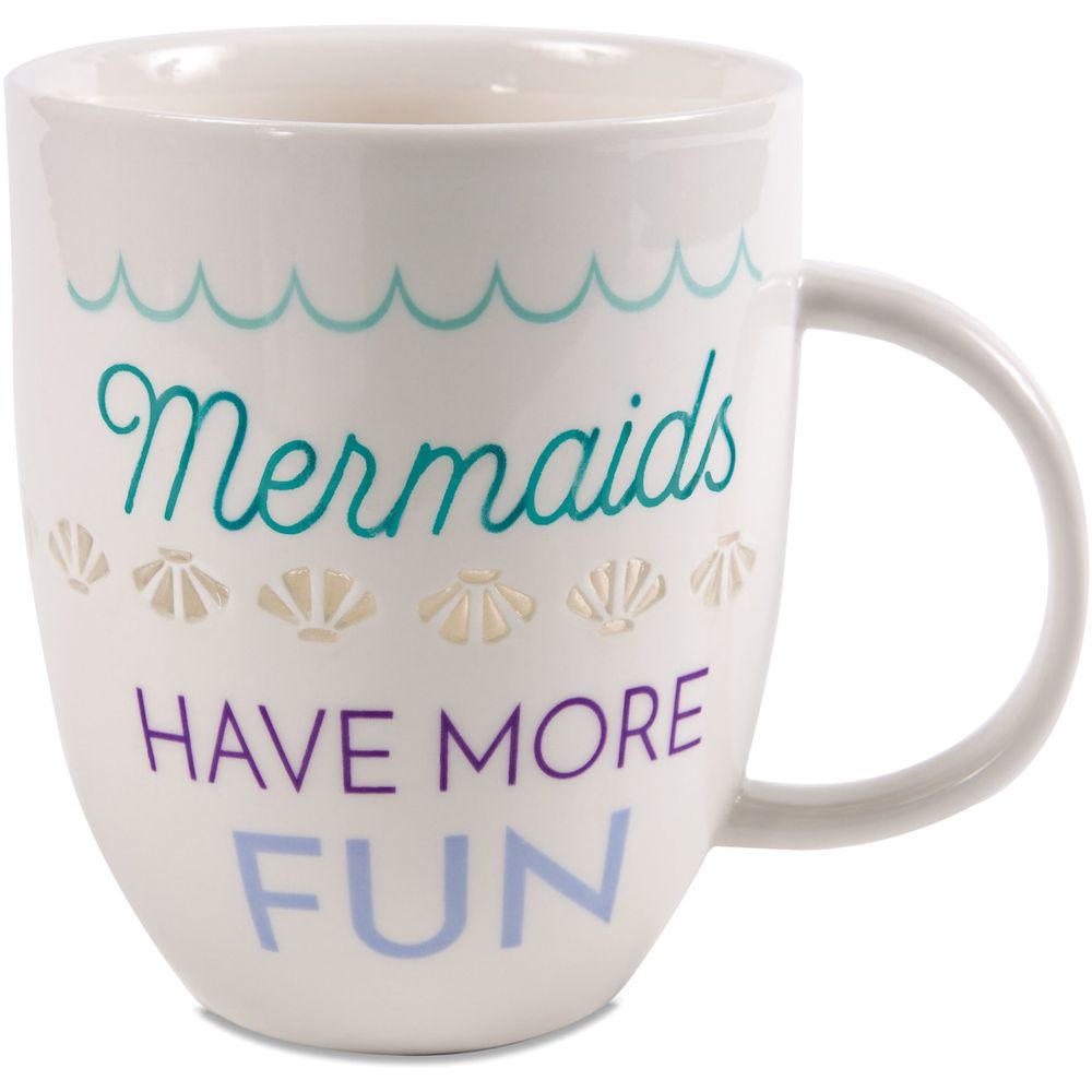 Pavilion Gift My Kinda Girl Mermaids - 24 oz Pierced Porcelain Cup