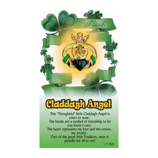 Thoughtful Little Angels Claddagh Angel Pin