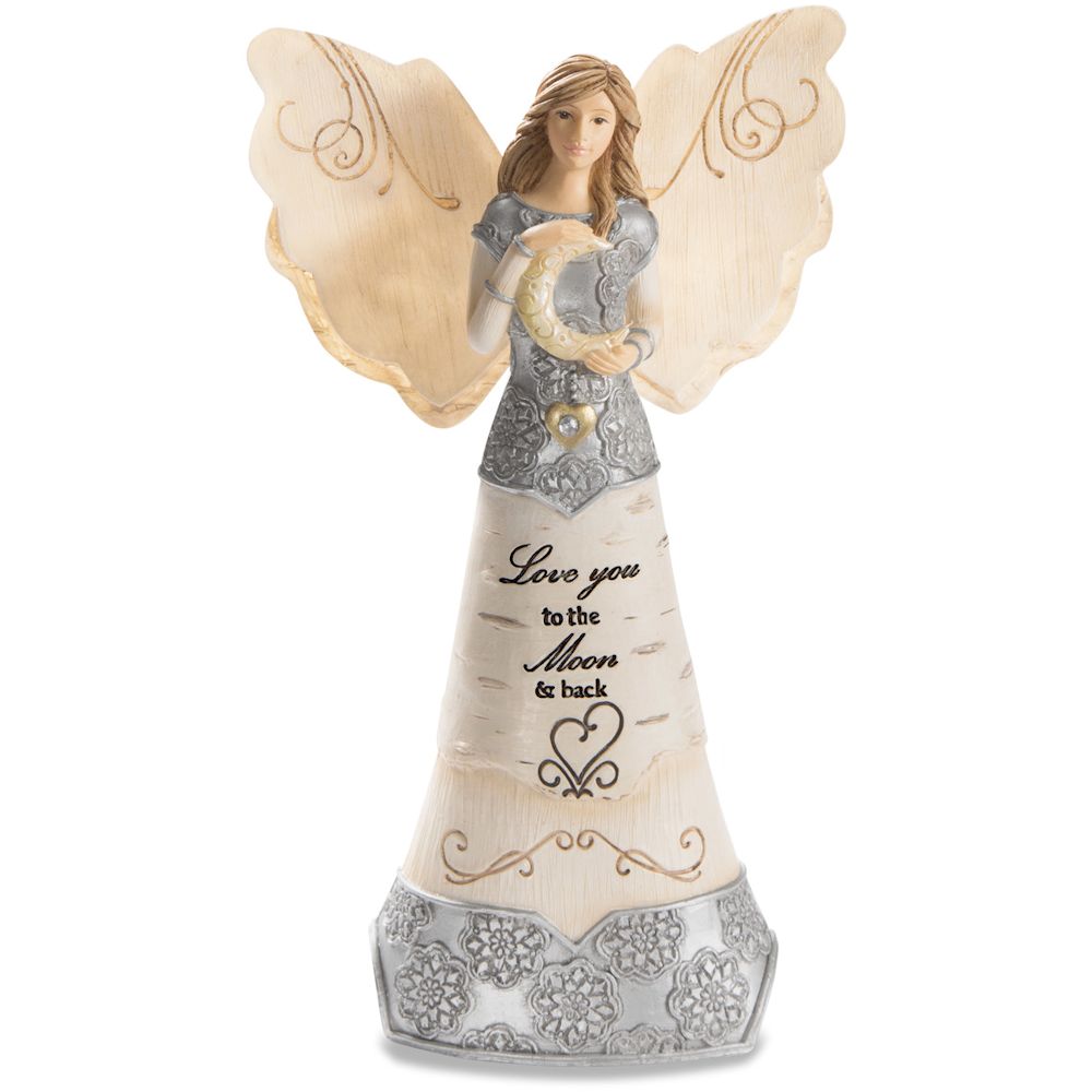 Pavilion Gift Love You Angel Holding Moon Figurine