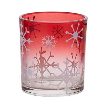 Pavilion Gift Holiday Hoopla Candle Holder - White and Red Holder