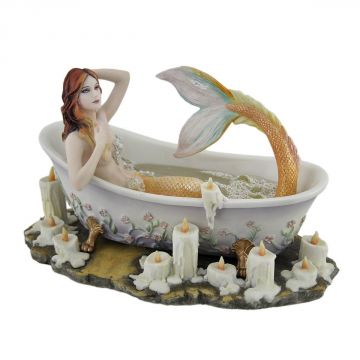 Veronese Design Bathtime - Mermaid Taking a Bath Sculpture
