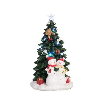 Transpac Light Up Snowman Christmas Tree