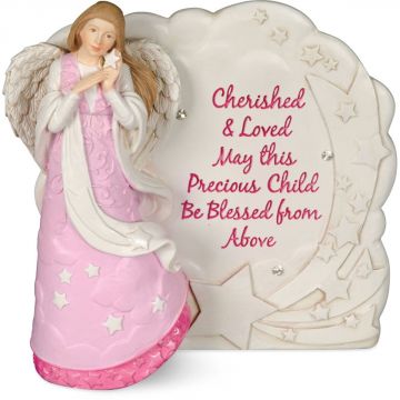 AngelStar Angel Blessings Baby Gifts Angel Plaque - Girl