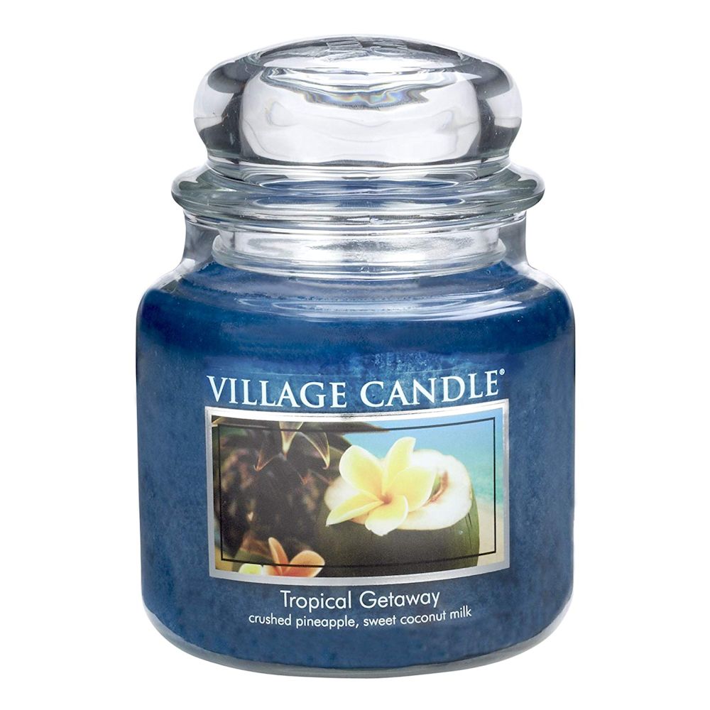 Village Candle Tropical Getaway - Medium Apothecary Candle