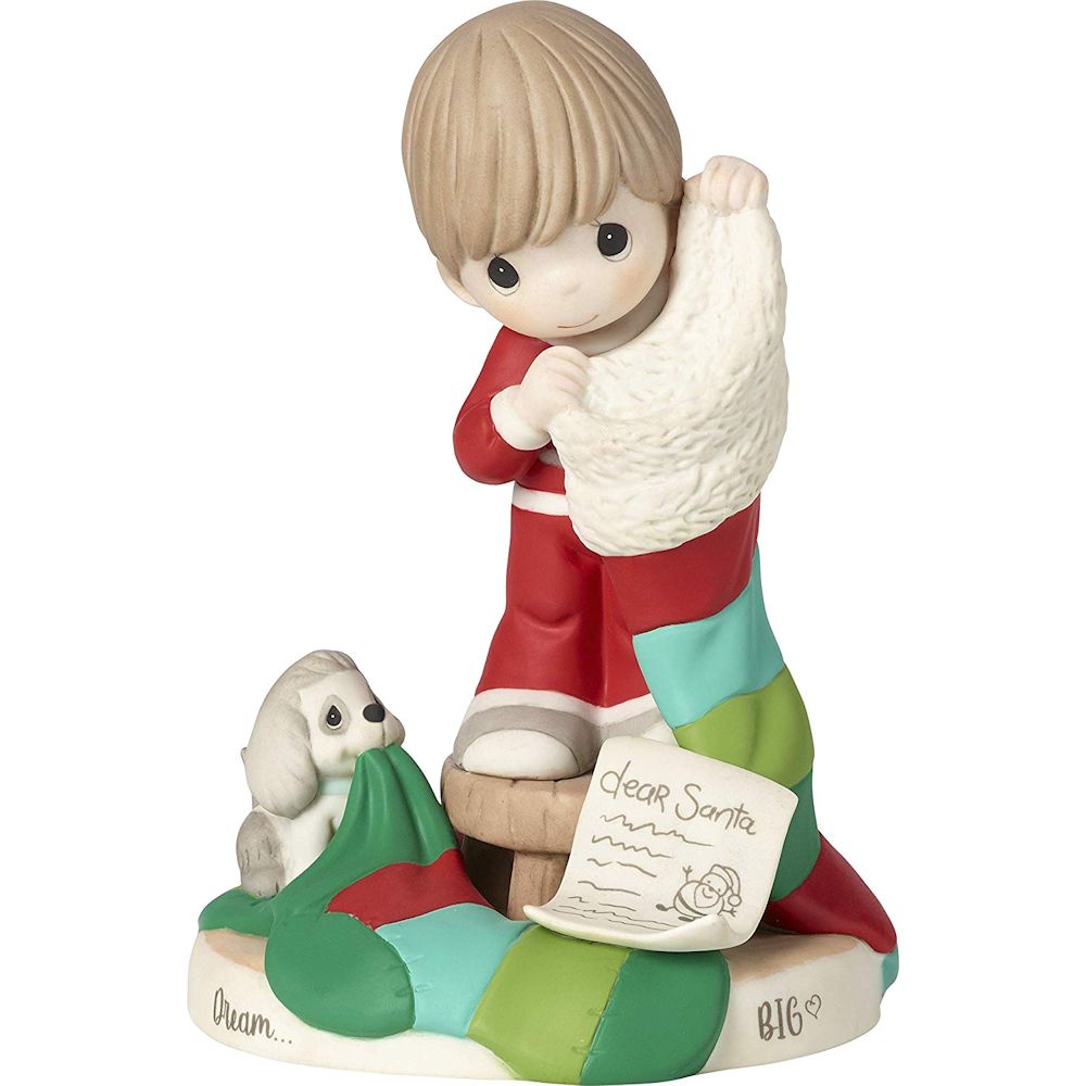 Precious Moments Dream Big - Boy Hanging Christmas Stocking Figurine