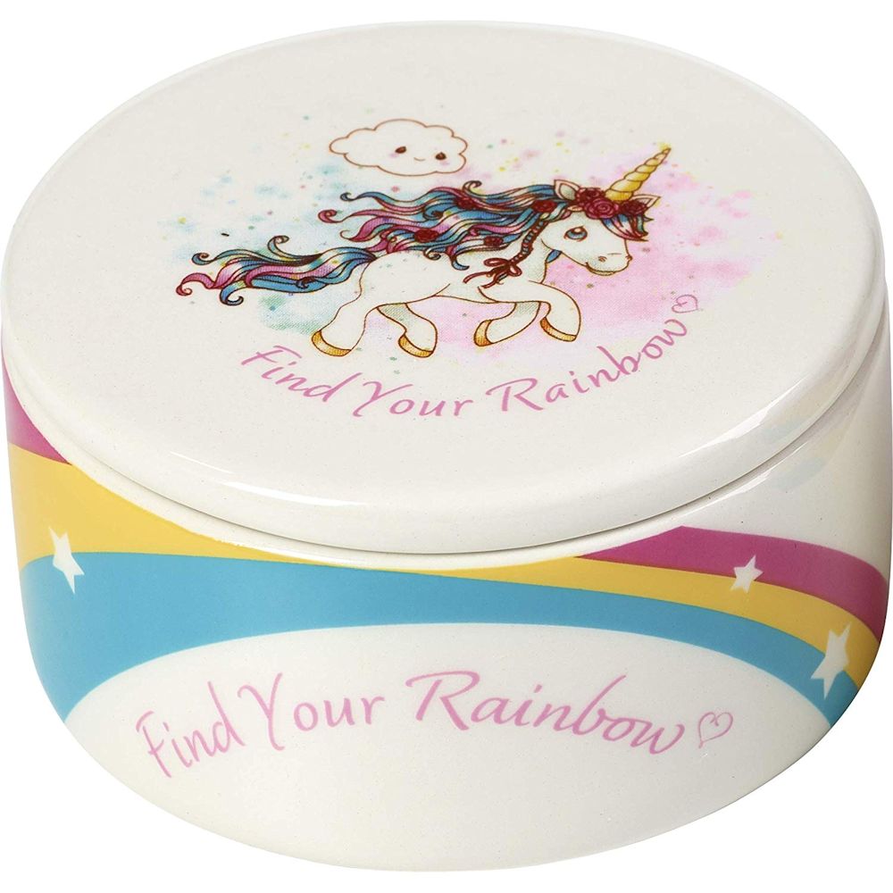 Precious Moments Find Your Rainbow Unicorn Covered Box