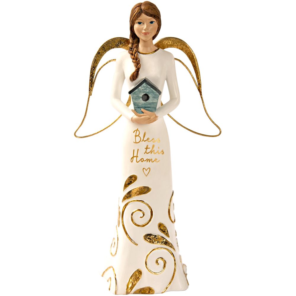 Pavilion Gift Home Angel Holding a Birdhouse