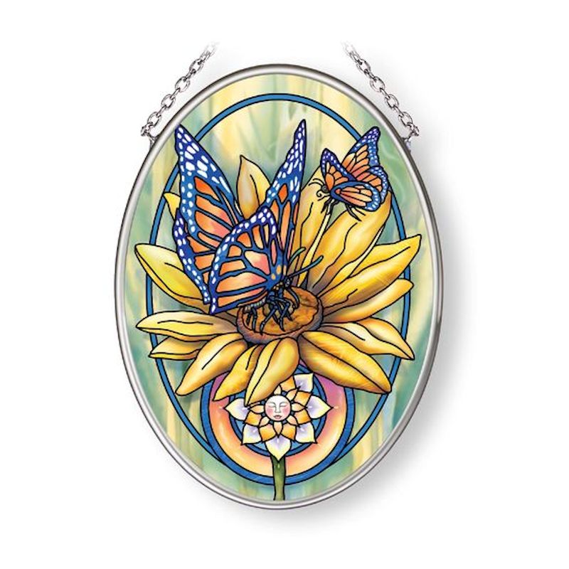 Butterfly Magic Dreams of Transformation Star Small Oval Suncatcher