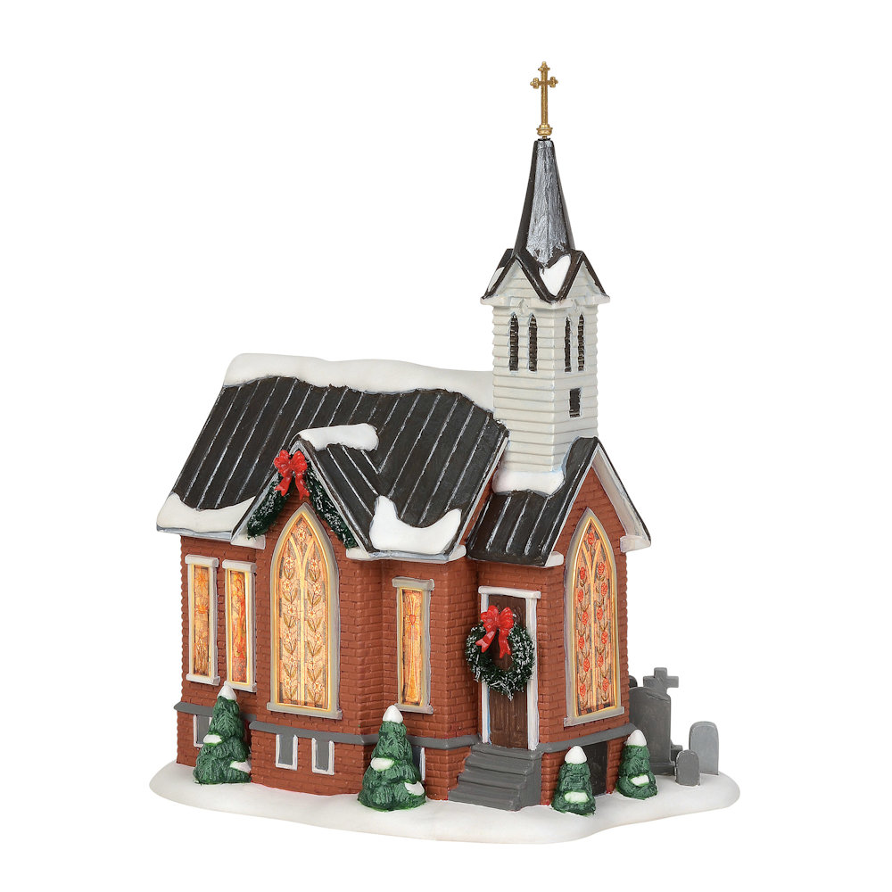Department 56 New England Village Grace Church Lighted Building