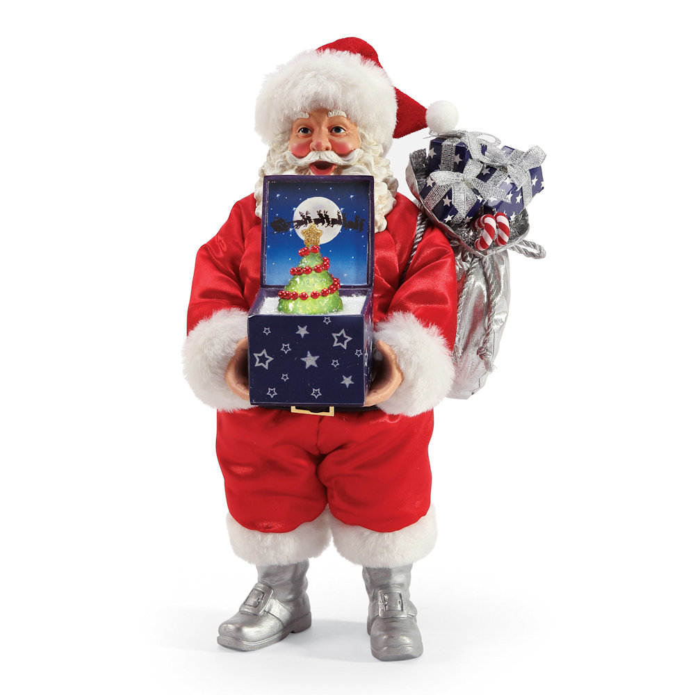 Possible Dreams Christmas Traditions Santa to the Moon Clothtique