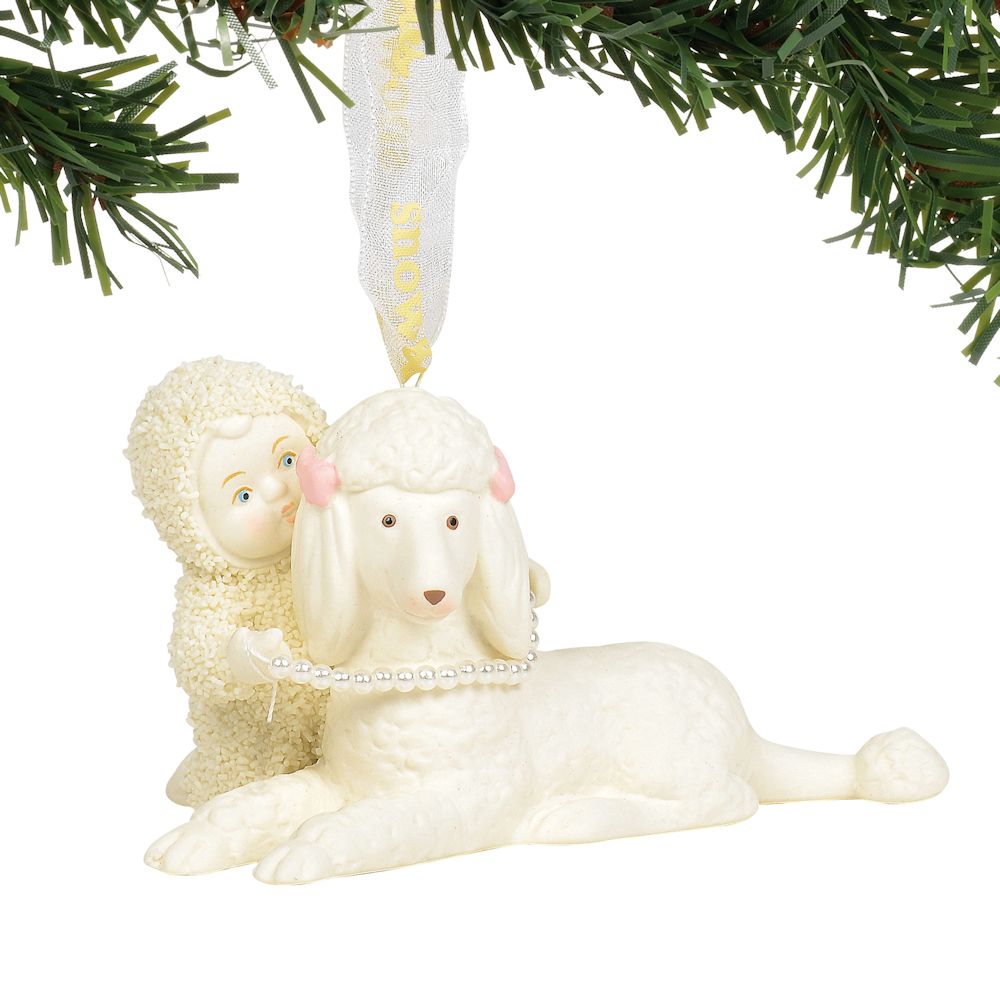 Snowbabies Celebrations Poodle In Pearls Ornament