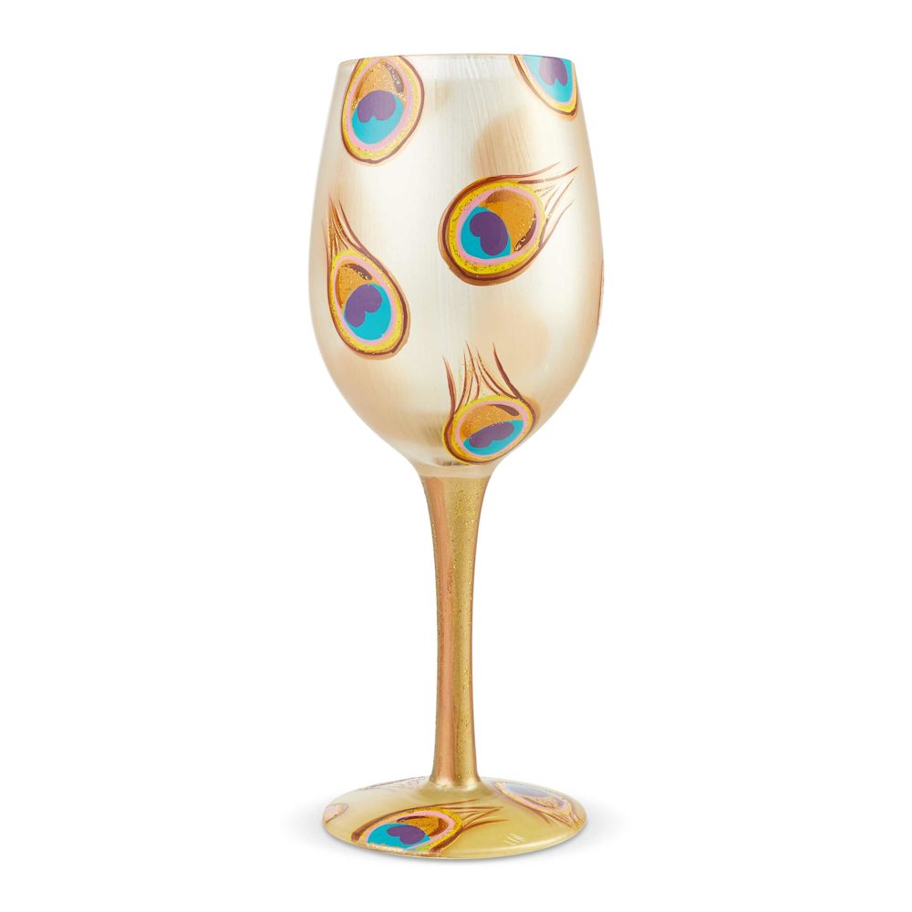 Lolita Golden Peacock Wine Glass