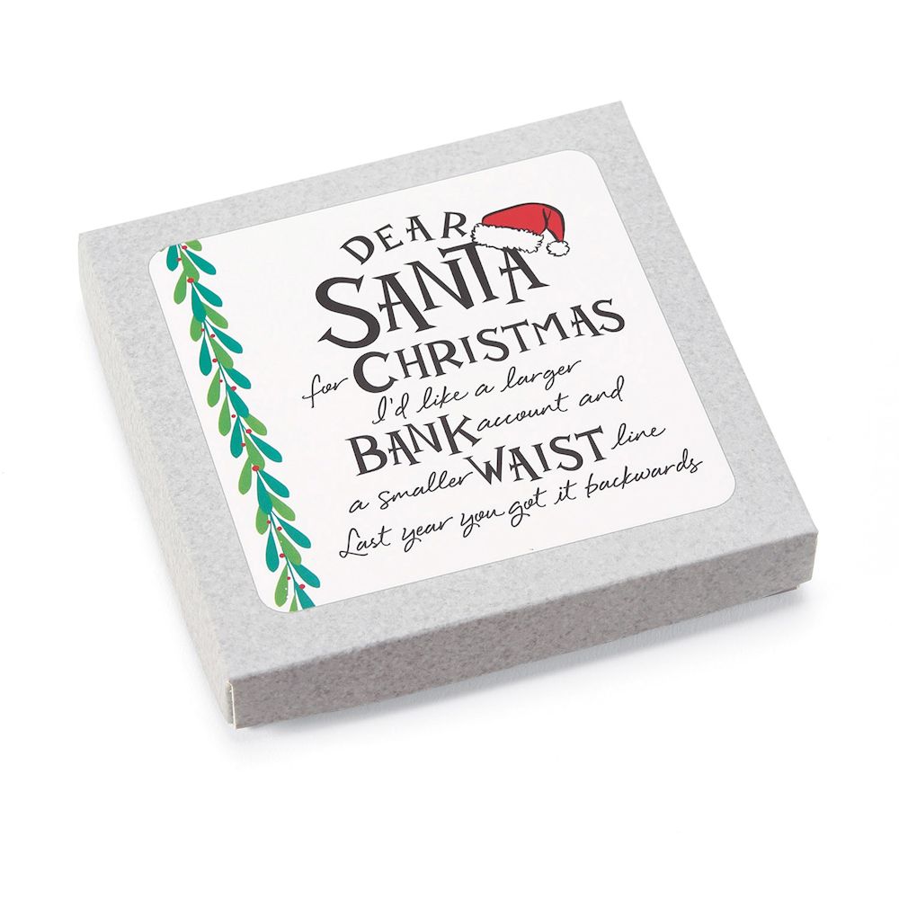 Entertainment by Izzy and Oliver Dear Santa Waist Coaster Set of 4