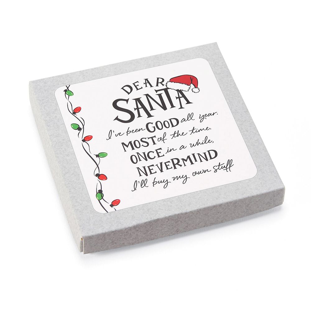 Entertainment by Izzy and Oliver Dear Santa Nevermind Coaster Set of 4