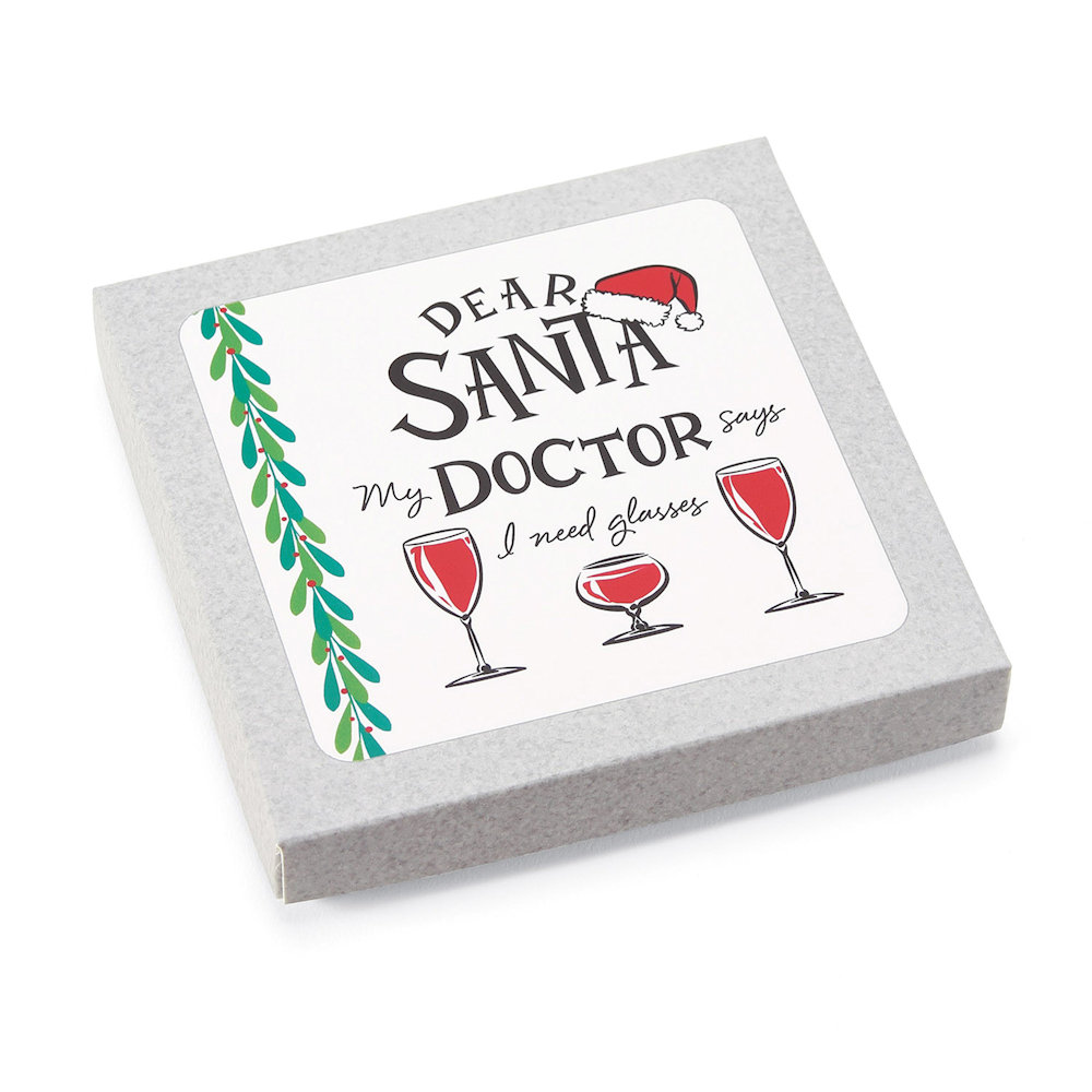 Entertainment by Izzy and Oliver Dear Santa My Doctor Coaster Set of 4