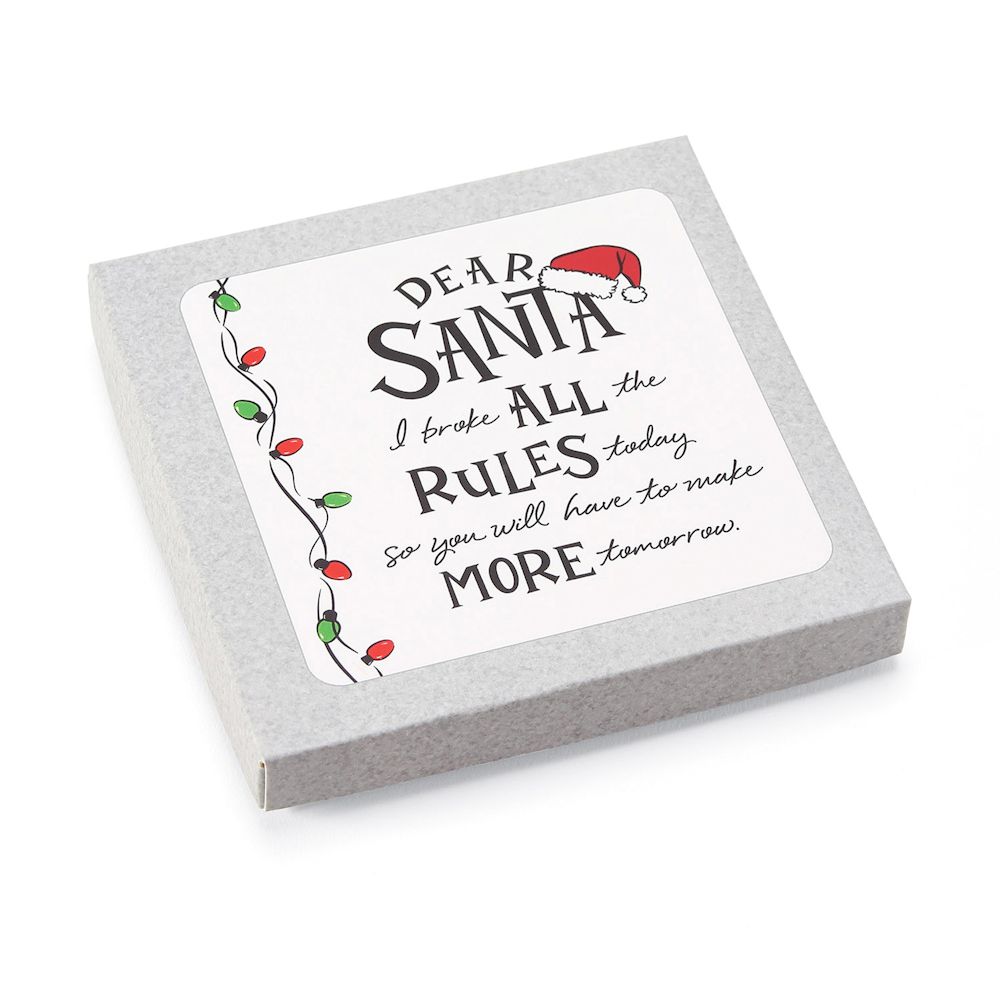 Entertainment by Izzy and Oliver Dear Santa Rules Coaster Set of 4