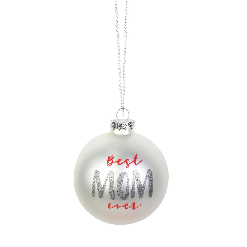 Our Name Is Mud Mom Glitter Ornament