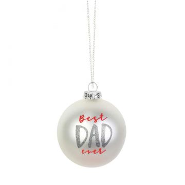 Our Name Is Mud Dad Glitter Ornament