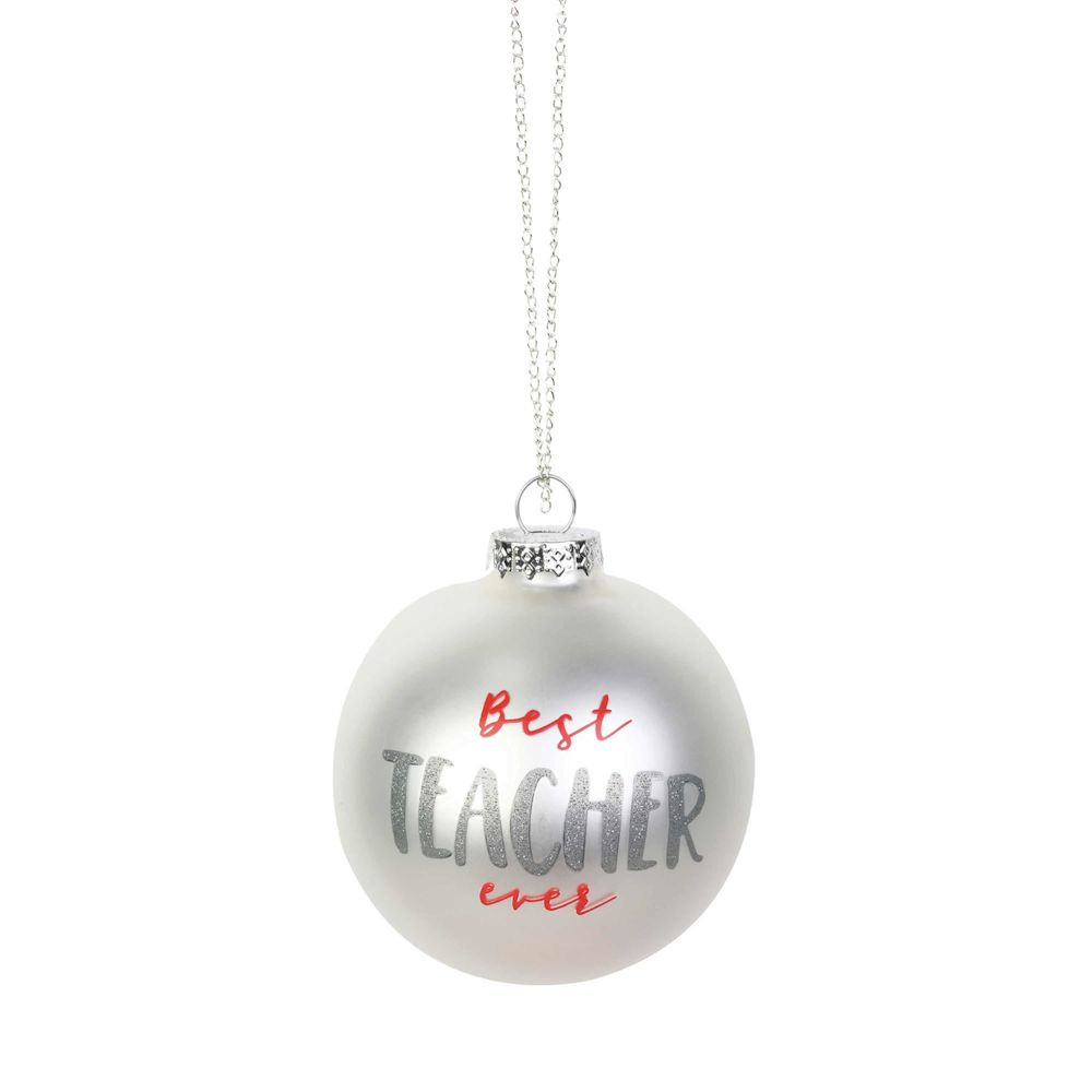 Our Name Is Mud Teacher Glitter Ornament